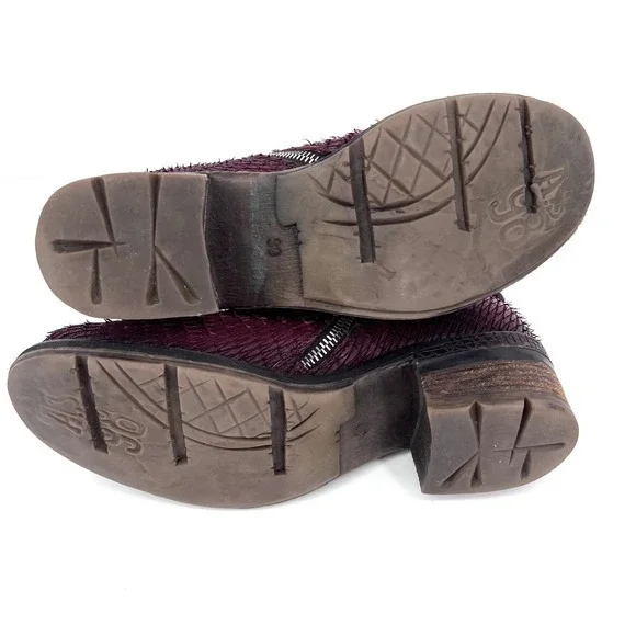 A.S.98 Airstep Avant Garde leather ankle boots red burgundy‎ maroon - Picture 8 of 13